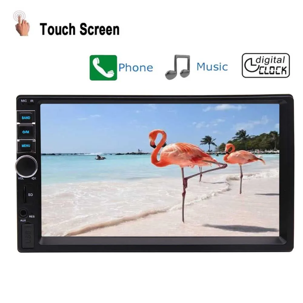 AM In Dash 2DIN 7 дюймов емкостный сенсорный экран MP5 MP3 автомобильный радиоприемник