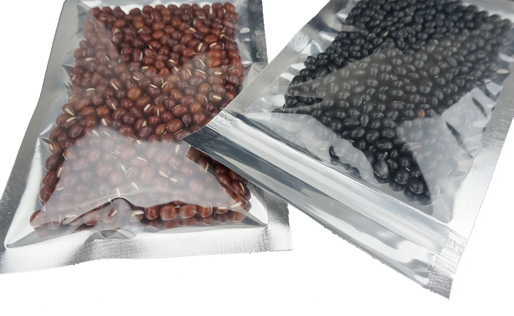 22*32 см 100 шт полупрозрачные алюминиевые ziplock Сумки-молния многоразовые