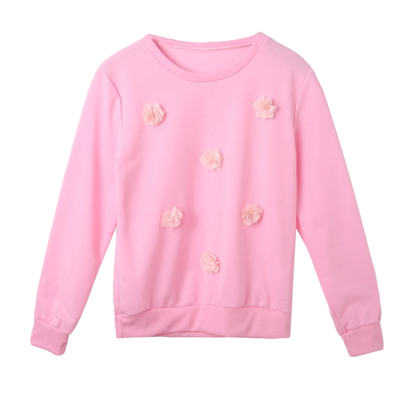 Женский хлопковый свитшот с круглым вырезом и длинным рукавом|Женские толстовки