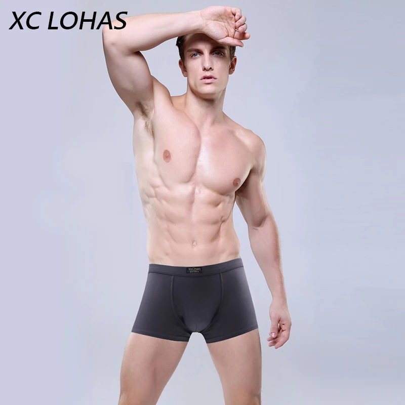 Мужские хлопковые трусы-боксеры Cueca однотонные мягкие для мужчин Дешевые трусы