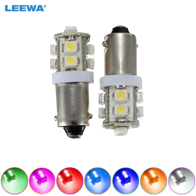 LEEWA 50 шт. оптовая продажа BA9S T4W W5W 1210/3528 10SMD внутреннее автомобильное светодиодное