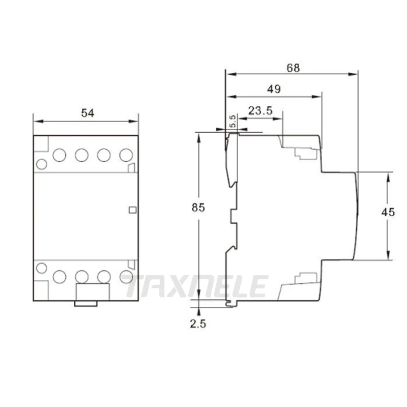 4P 32A 63A 2NC2NO 4NO 4NC 220 V/230 V 50/60HZ Din rail бытовой ac Контактор В соответствии с стандартом