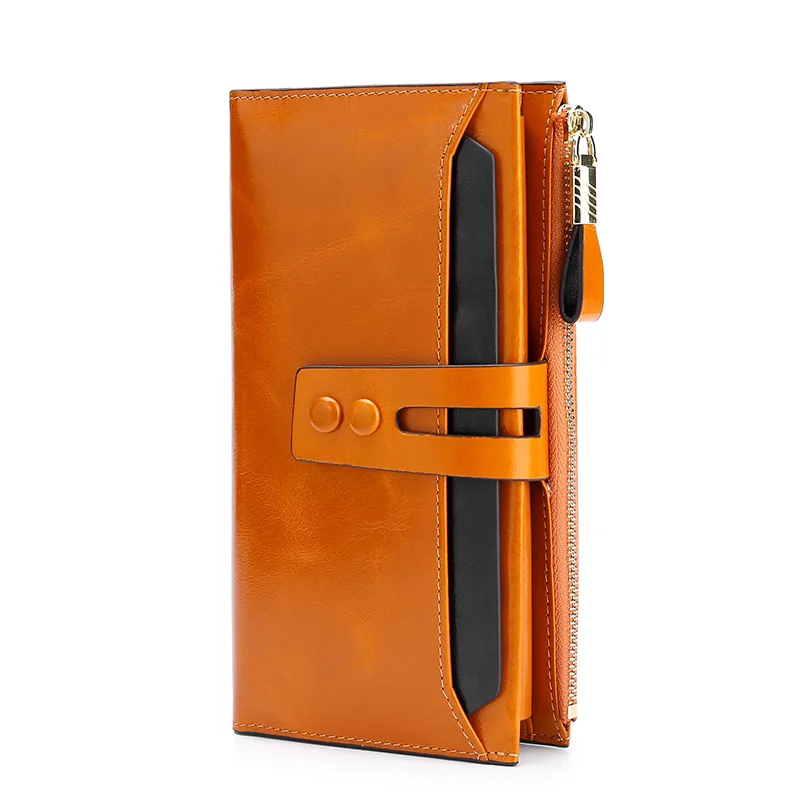 TRASSORY Rfid Блокировка женский кожаный клатч кошелек из натуральной кожи Длинный