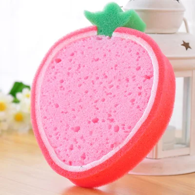 Strawberry 1 шт. креативная губчатая щетка для фруктов, посуда для мытья стекла, чистящее средство для кухни, предметы домашнего обихода - Цвет: Strawberry