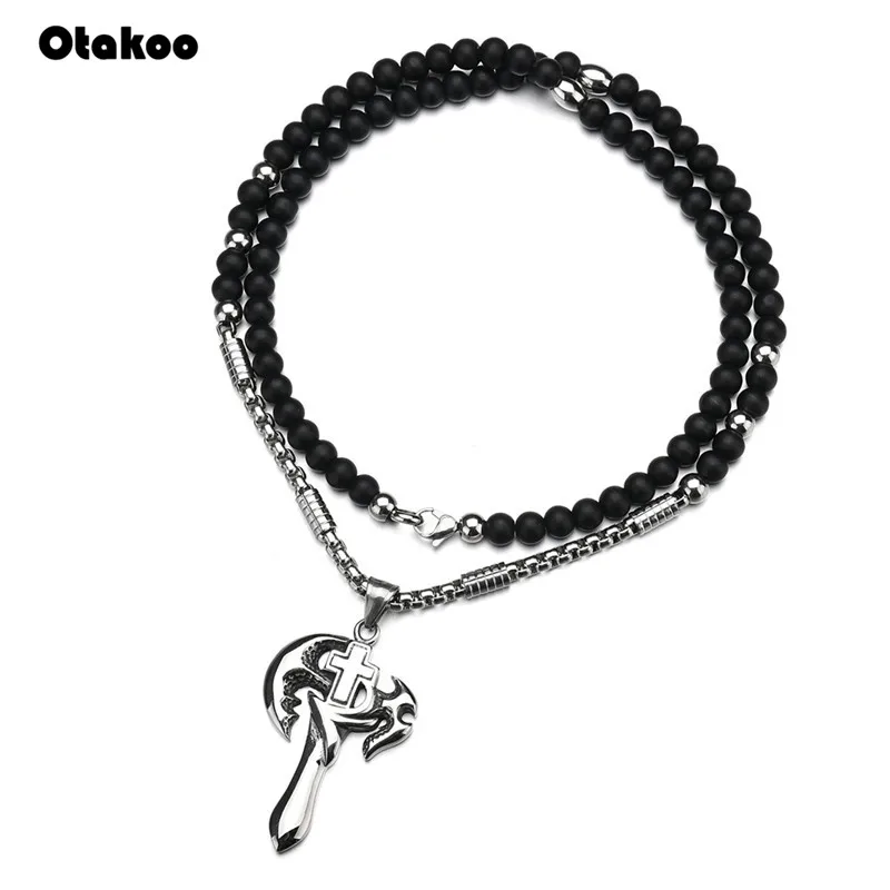 Otakoo черный стеклянный бисерный шейный платок для мужчин и женщин Матовый
