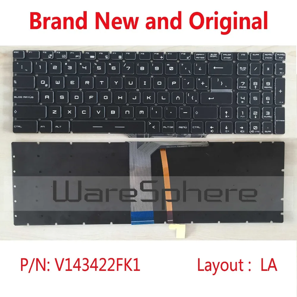 Латинской цветная клавиатура с подсветкой для MSI GE72 GE62 WS60 GS60 GS70 GT72 GP62 GP72 GT73VR V143422FK1 S1N-3E00211-SA0 ла