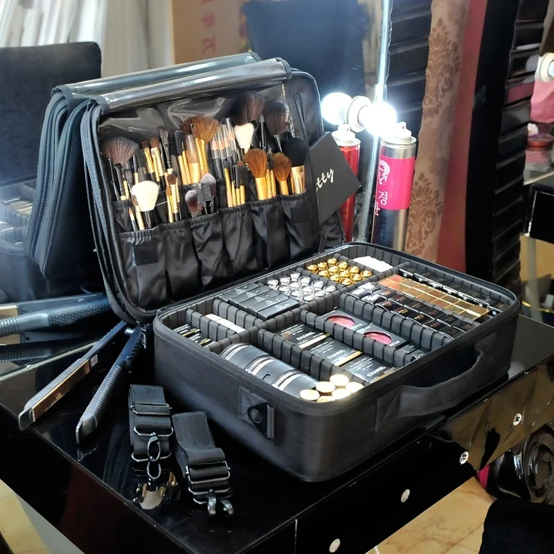 Высокое качество Профессиональный пустой органайзер для макияжа Bolso Mujer