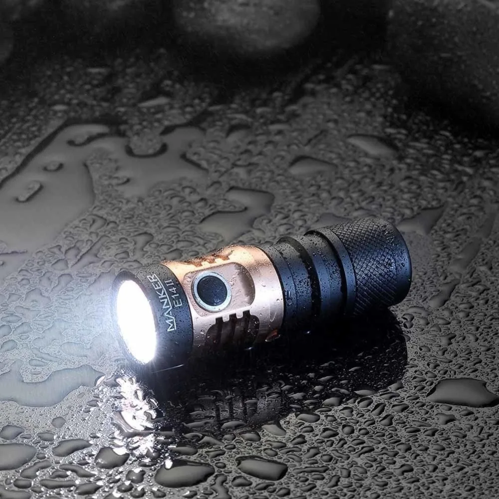 Manker E14 II 2200 Лум USB Перезаряжаемый 18650 фонарик W/4x CREE XPG3 светодиодный/4x Nichia 219C светодиодный фонарь с высокой батареей 18650