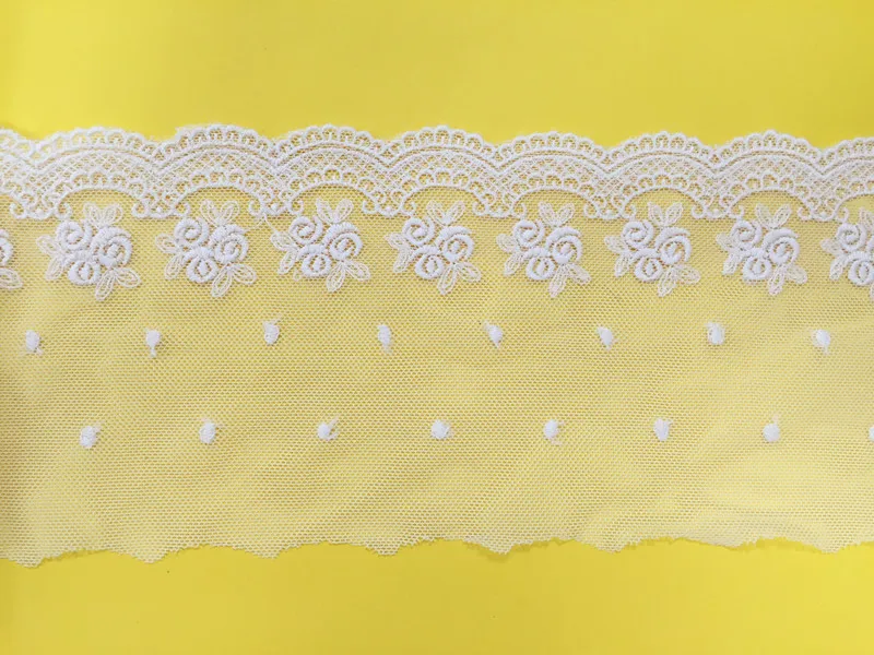 5 ярдов/партия белая и черная кружевная отделка сделай сам сетчатая ткань ручной