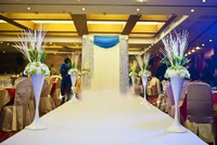 60cm tall aisle road leads metal flower vases wedding decoration