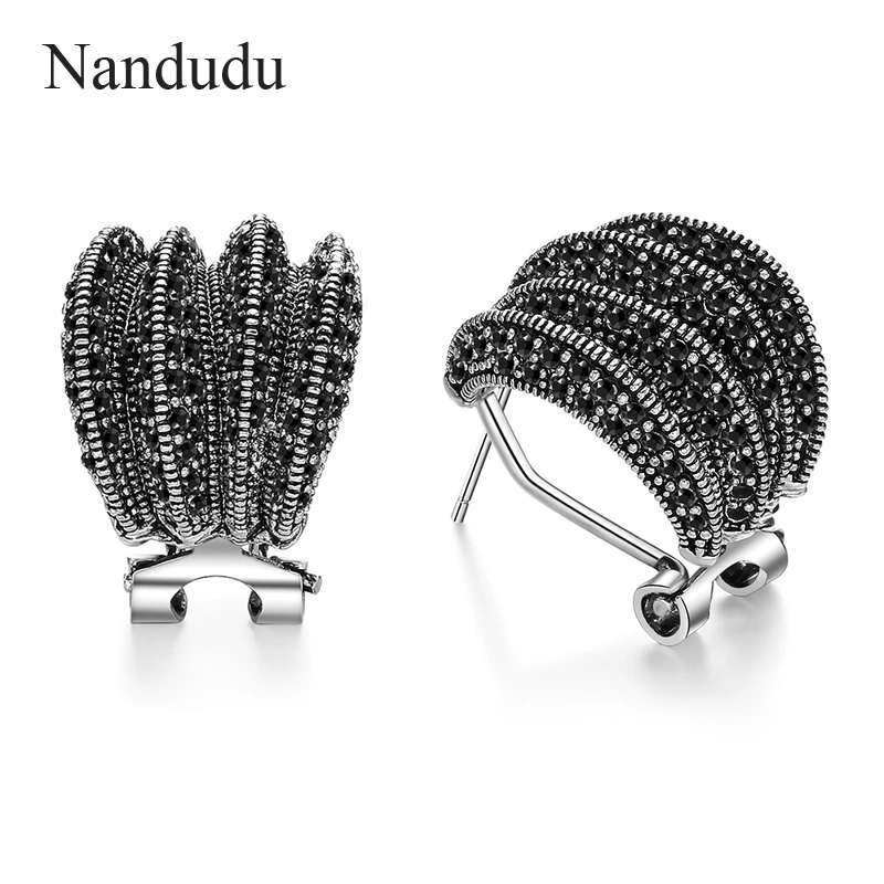 Nandudu, новинка, черный марказит, мигание, кольцо, модный дизайн, брендовые черные кольца для женщин, проложенные кольца, аксессуары R1808
