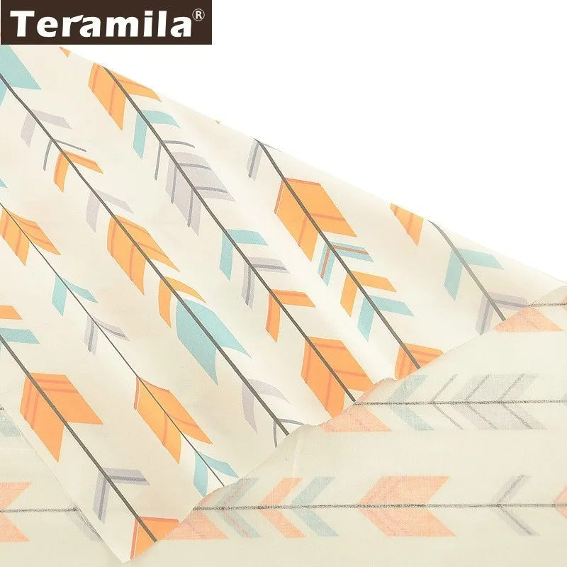 Teramila Arrow Design 100% Cotton Twill Fabric Meter Telas Tissus DIY Quilts Patchwork Bedsheet Curtains Baby Dress Home Textile | Дом и сад