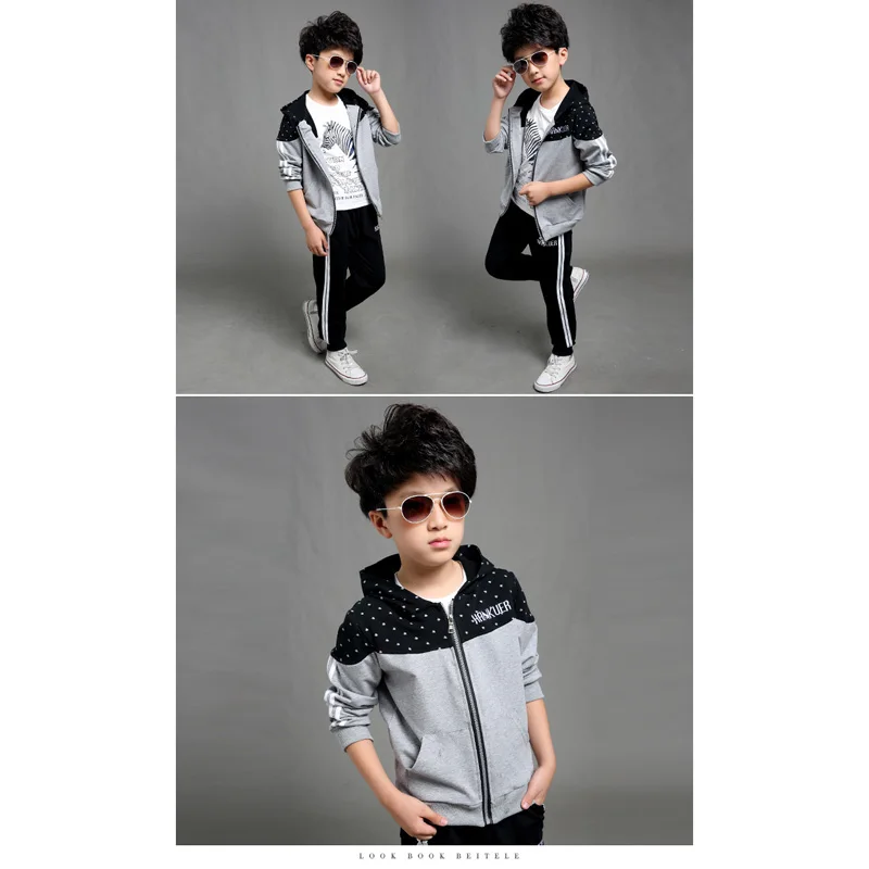 Одежда для мальчиков Детские повседневные флисовые комплекты большая детская