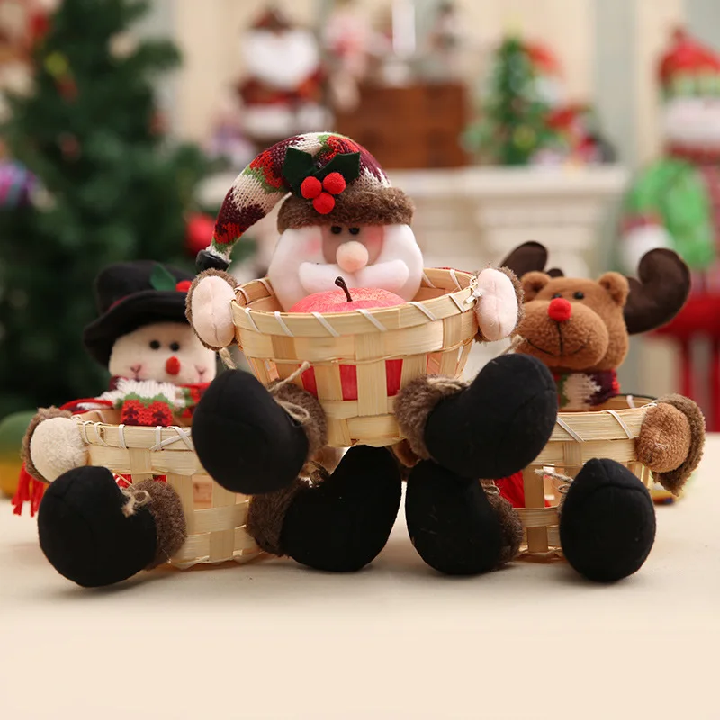 Navidad 2018 оригинальная Рождественская корзина ручной работы рождественские