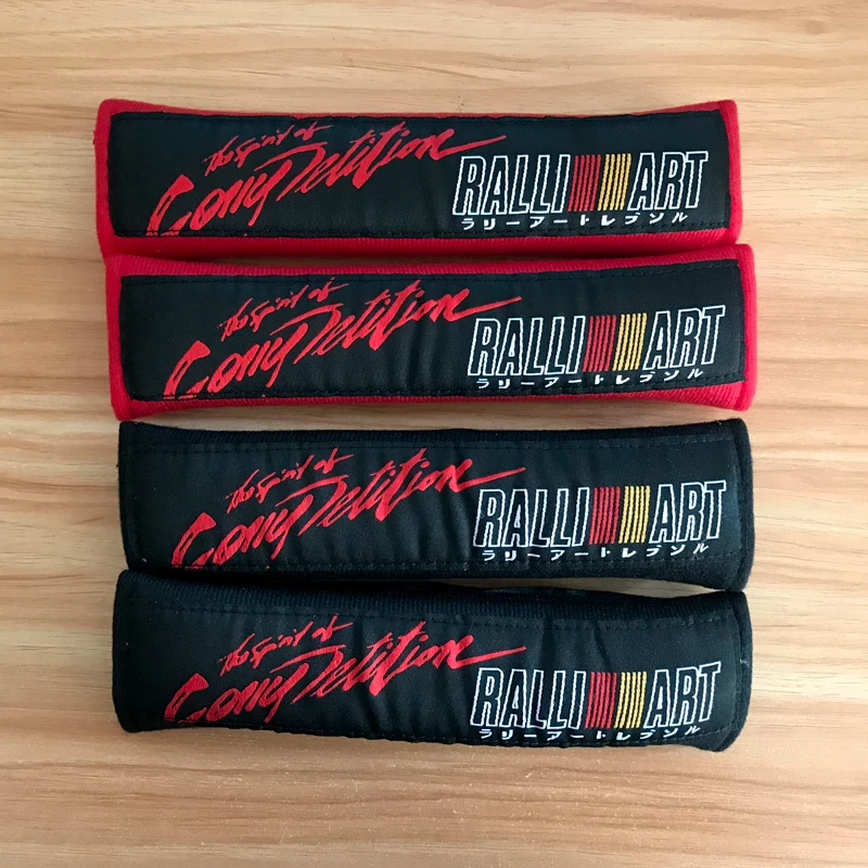 JDM Ralliart эмблема Hella флеш автомобильный мягкий чехол для ремня безопасности хлопок Наплечная Накладка для Mitsubishi Lancer 10 evo lution аксессуары