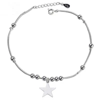 kofsac female trendy lovely star ankle chain bracelet solid 925 sterling silver anklets for women foot jewelry birthday gifts