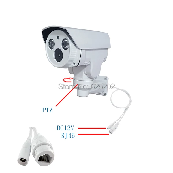 Водонепроницаемая цилиндрическая IP-камера видеонаблюдения 1080 МП P с 2