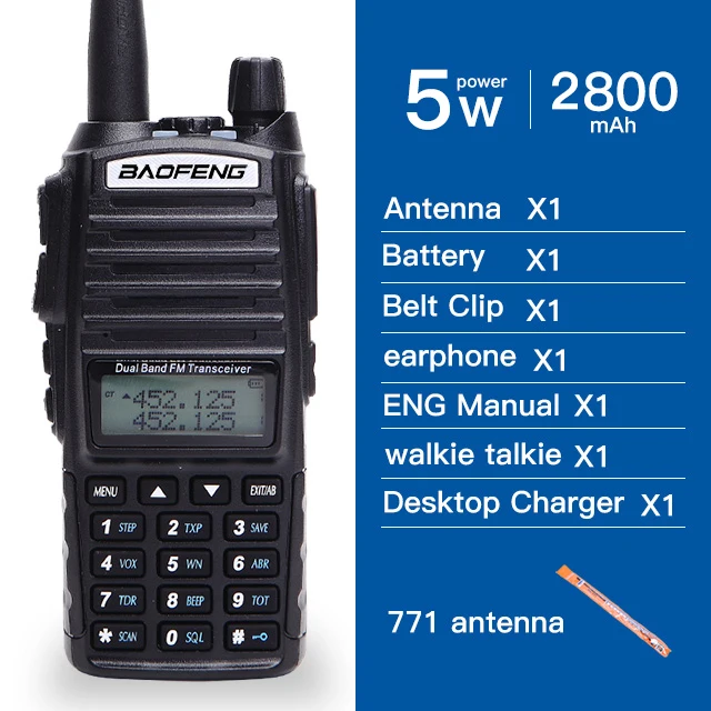 Baofeng UV-82 портативной рации 5 W двойной PTT УВЧ и УКВ радиолюбителей 2 способ радио для охоты трекер Woki токи Хэм CB радиостанции УФ-82 - Цвет: Цвет: желтый