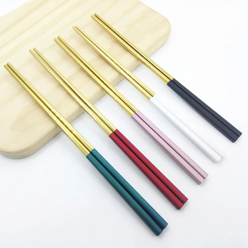 Палочки из нержавеющей стали щипцы палочки конфетных цветов китайские для еды