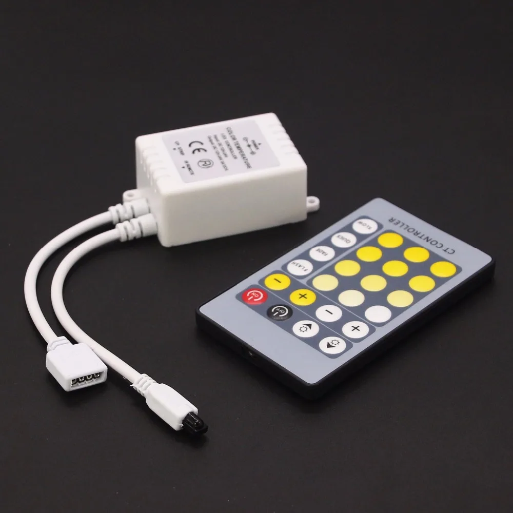 DC 12V 24V контроллер цветовой температуры IR 24Key 4Pins пульт дистанционного управления