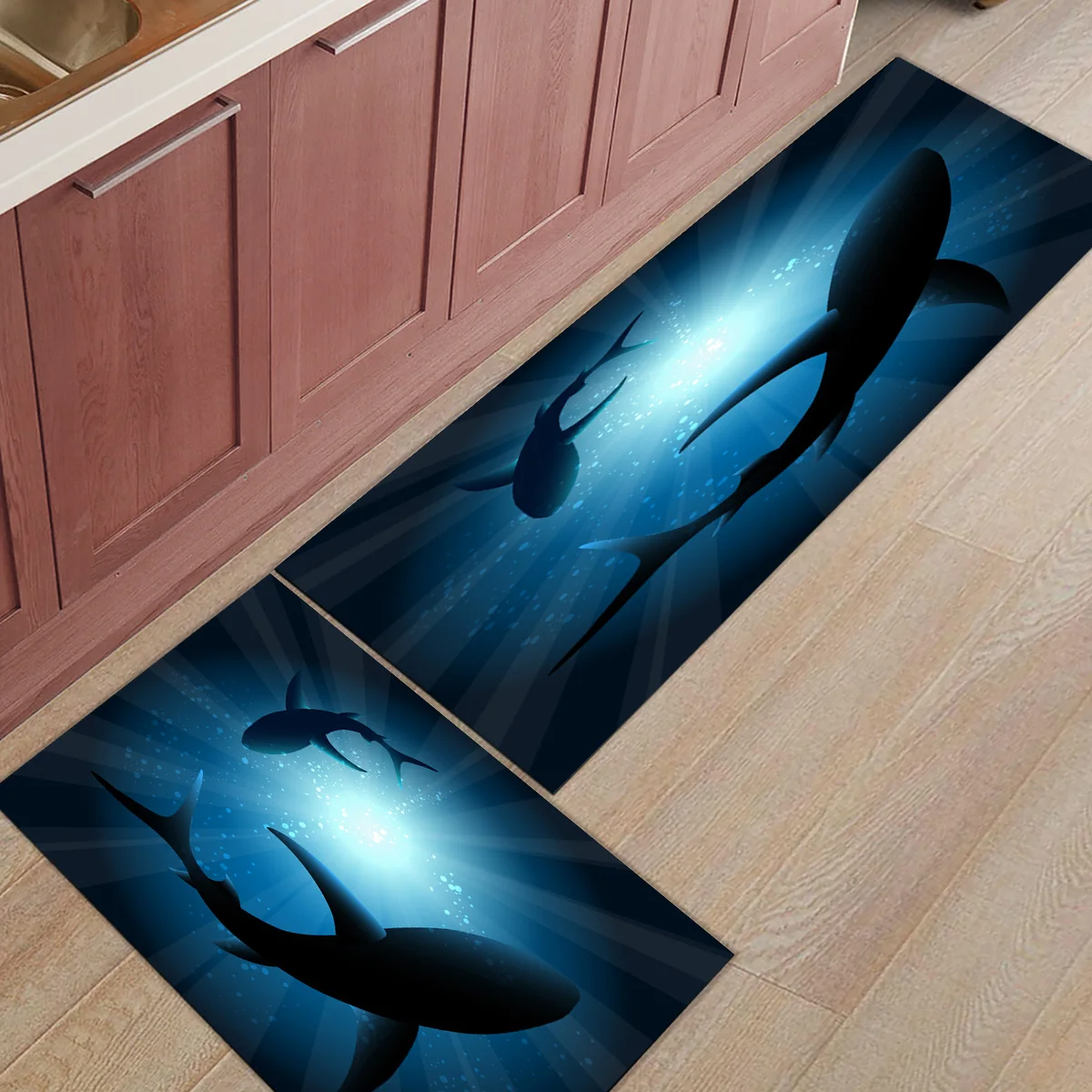 2 шт./компл. Скрытая риск челюсти Белая Акула коврик вход передняя дверь ковры