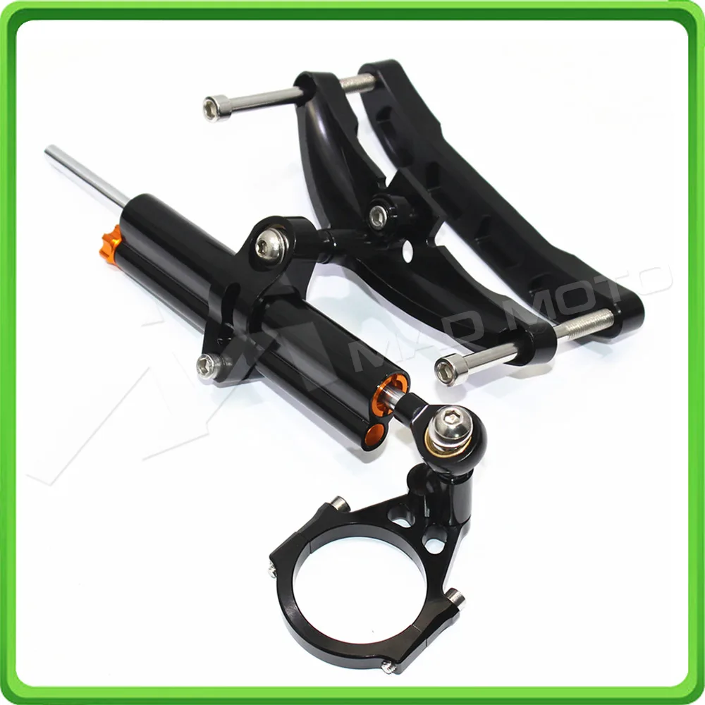 

For Yamaha FZ1 Fazer 2006 2007 2008 2009 2010 2011 2012 2013 2014 2015 2016 2017 Steering Damper & Bracket Mount Kit Black
