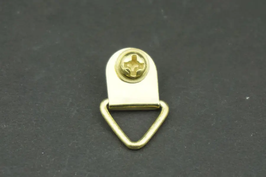 100 шт./лот золотистые треугольные D образные кольца подвесные картины маслом