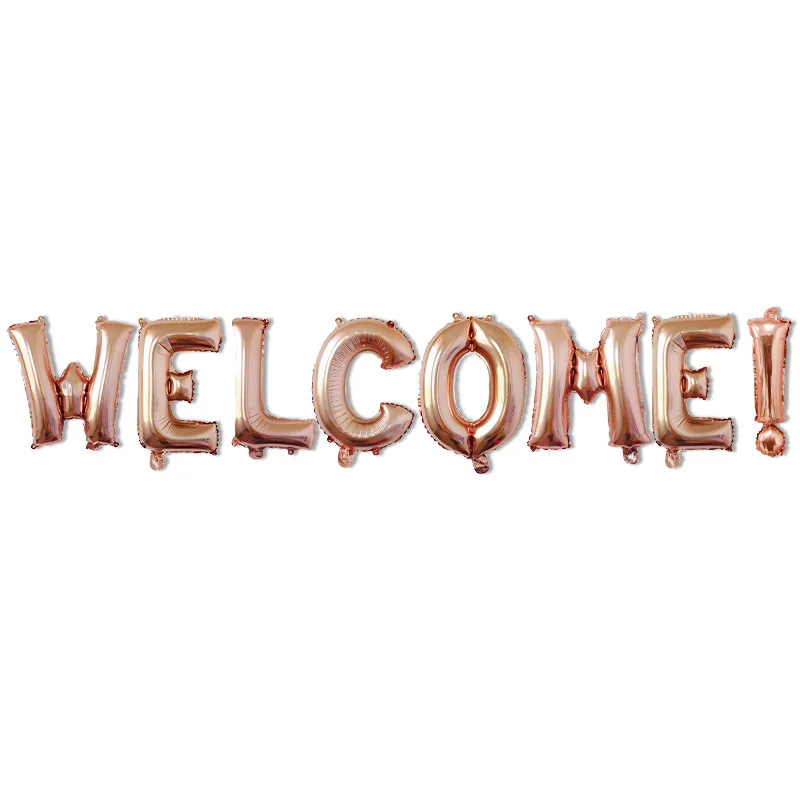 

Welcome Rose Gold Letter Balloon Gold Silver Air Balloons For Party Decorations Birthday Party Decorations Kids Welcome Globos