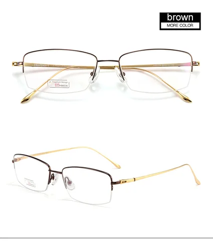 Титановые очки QianJing, полуободковая оправа, оптические очки по рецепту, очки с проволокой, мужские новые тонкие легкие очки