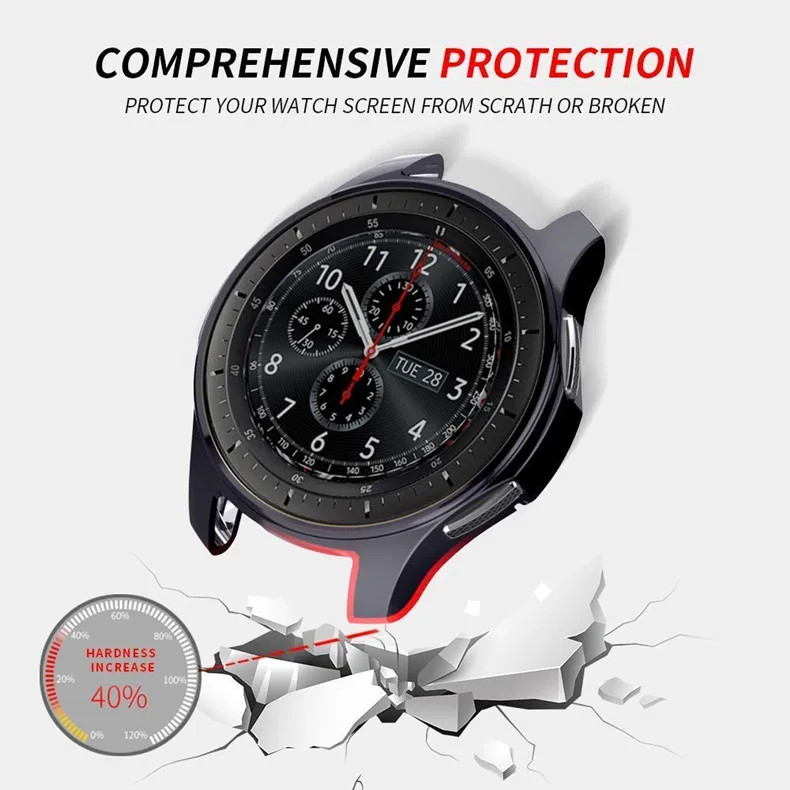 Чехол CRESTED gear S3 frontier для samsung Galaxy Watch 46 мм reloj, мягкий чехол из ТПУ с покрытием, универсальный защитный чехол