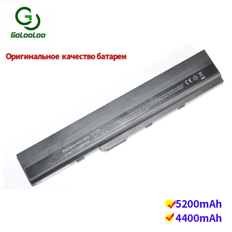 Gololoo 6 ячеек Аккумулятор для ноутбука ASUS N82 N82JQ N82E N82JV N82EI VX020V N82J A32 A42 N82|Аккумуляторы
