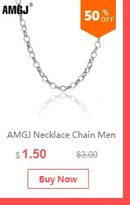 AMGJ 4 Style Stainless Steel Gold Color Round Ball Pendant Necklace Link Chain Necklace Fashion Jewelry for Women or Men