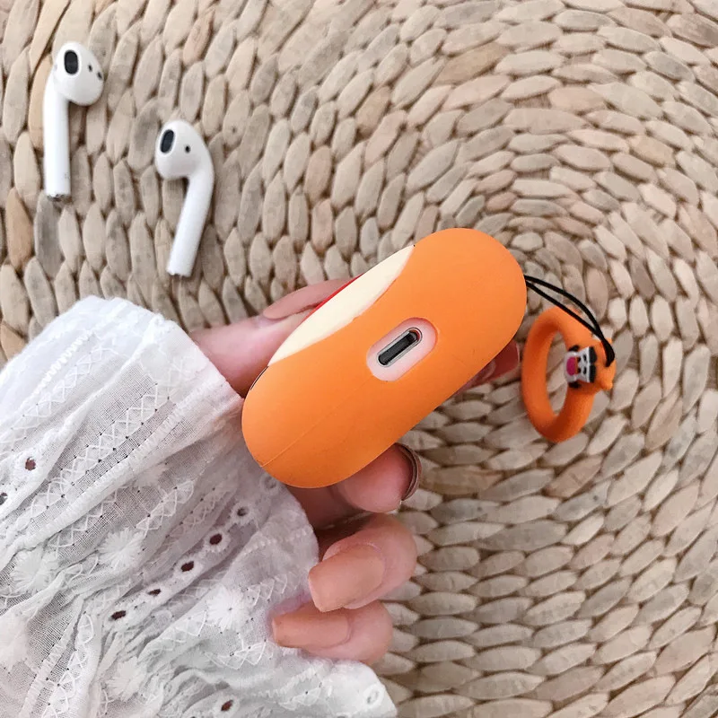 Для AirPods чехол милый мультяшный тигр животное мягкий силиконовый беспроводной