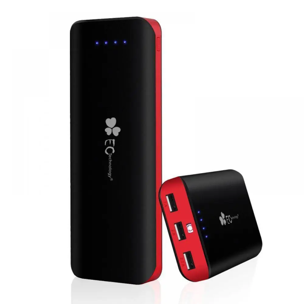 EC Technology Power Bank 30000mah High Capacity 3 USB Port PowerBank Fast Charging Universal External Battery Charger | Мобильные