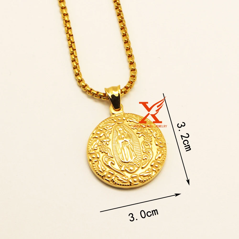 24 &quotновые продукты Saint Marie кулон gold filled Девы Марии Гваделупской Шарм Подвеска