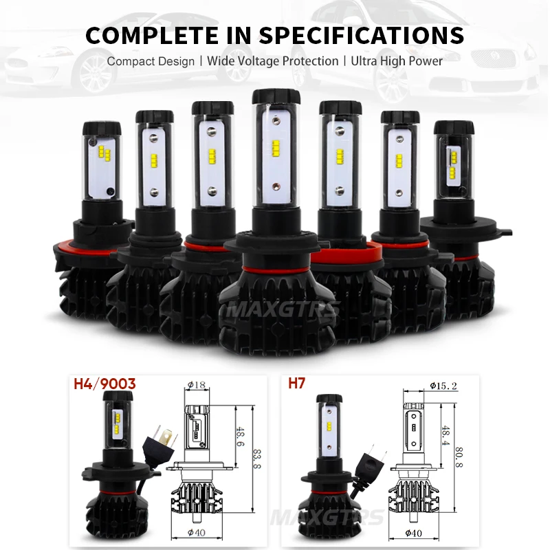 2x H7 H4 светодиодный H11 9005 HB3 9006 HB4 H8 H13 H16 ЕС 9012 9000Lm Автомобильный светодиодный головной светильник лампочки лампы 6000 К 50 Вт авто светильник фары DC12V