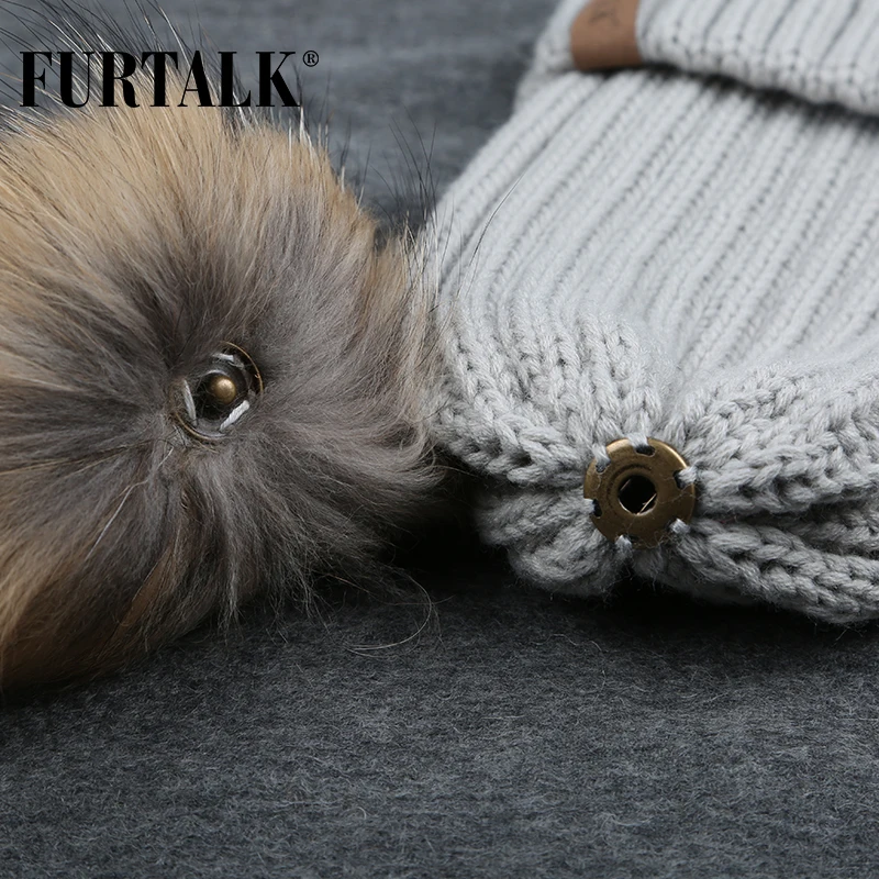 Furtalk Унисекс детей в возрасте 2 7 теплые зимние Pom Hat для мальчиков и девочек
