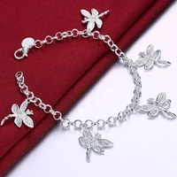 high quality full waterdrops bracelet for women solid 925 sterling silver fashion jewelry charm bracelet