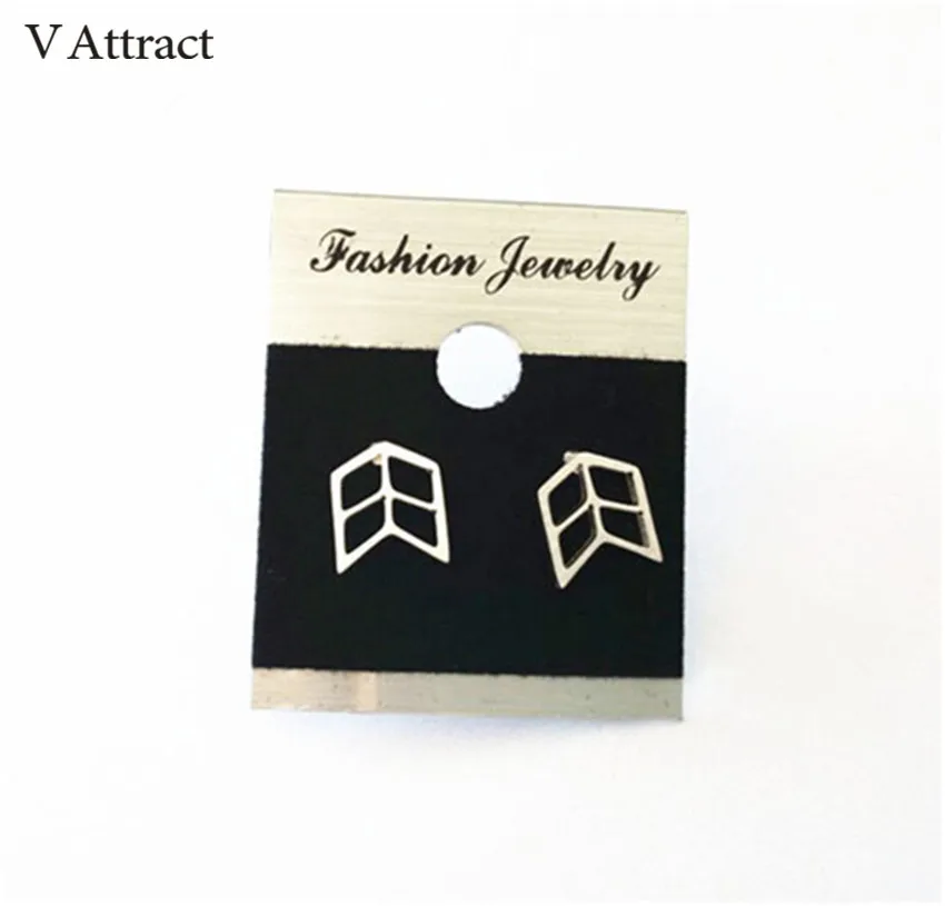V Attract Geometric Trangle Stud Earrings 2017 Women Fashion Jewelry Stainless Steel Gold Color Boucles D'oreilles Everyday Gift|fashion stud earrings|stud earringsearrings fashion |