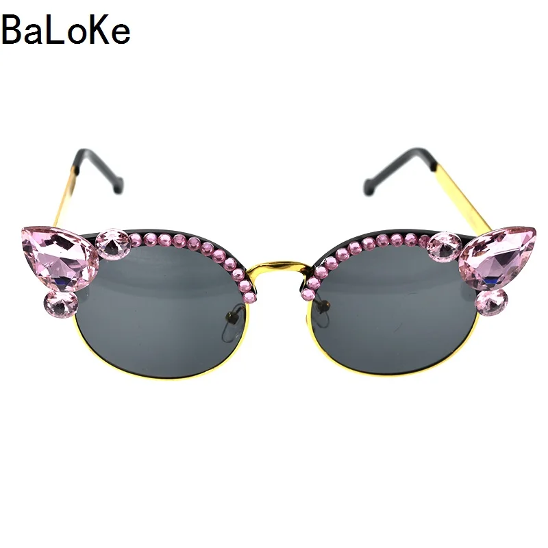 Очки солнцезащитные женские кошачий глаз Модные Винтажные брендовые