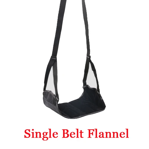 Double Belt flannel Foot Rest Portable Travel Footrest Flight Carry-on Foot Rest Office Feet Rest Leg Hammock Travel Accessories Footrest Hammock - Цвет: Double Belt flannel