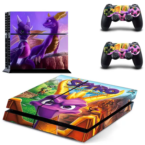 GYTM2249 Игра Spyro Дракон PS4 Кожа Наклейка виниловая для sony Playstation 4 консоль и 2 контроллера PS4 Кожа Наклейка - Цвет: GYTM2249