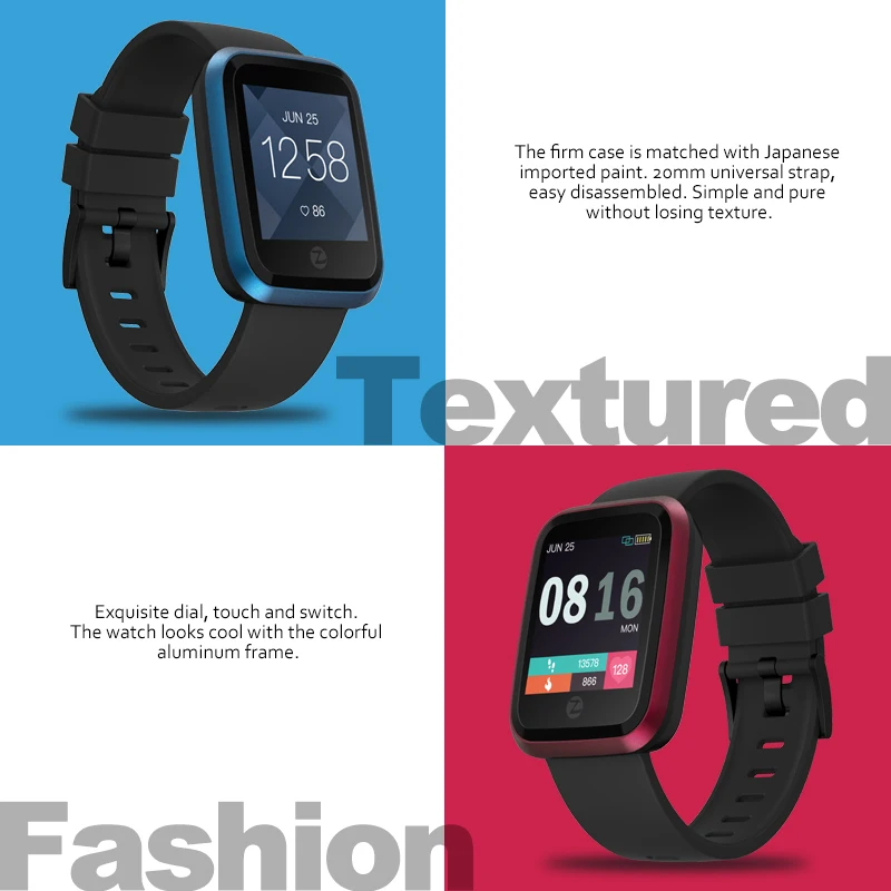 Новый Zeblaze Кристалл 2 Smartwatch 2.5D 1 29 дюйма Цвет Экран гориллы Стекло IP67