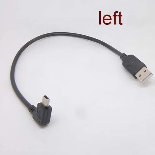 10 шт. 90 градусов левый угол USB тип A гнездо для Mini B 5 Pin Мужской кабель