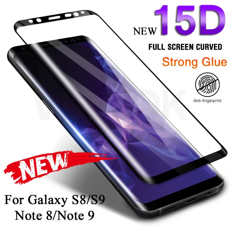 15D полностью изогнутое закаленное стекло для samsung Galaxy S8 S9 Plus Note 8 9 Защита экрана для samsung S7 Edge S9 S8 защитная пленка