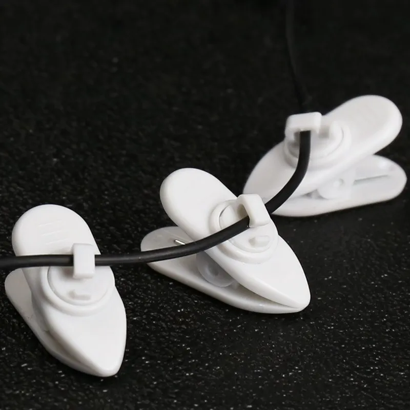 15Pcs Earphone Cable Collar Clip Nip Clamp Holder Mount Headphone Wire Cord Lapel | Электроника
