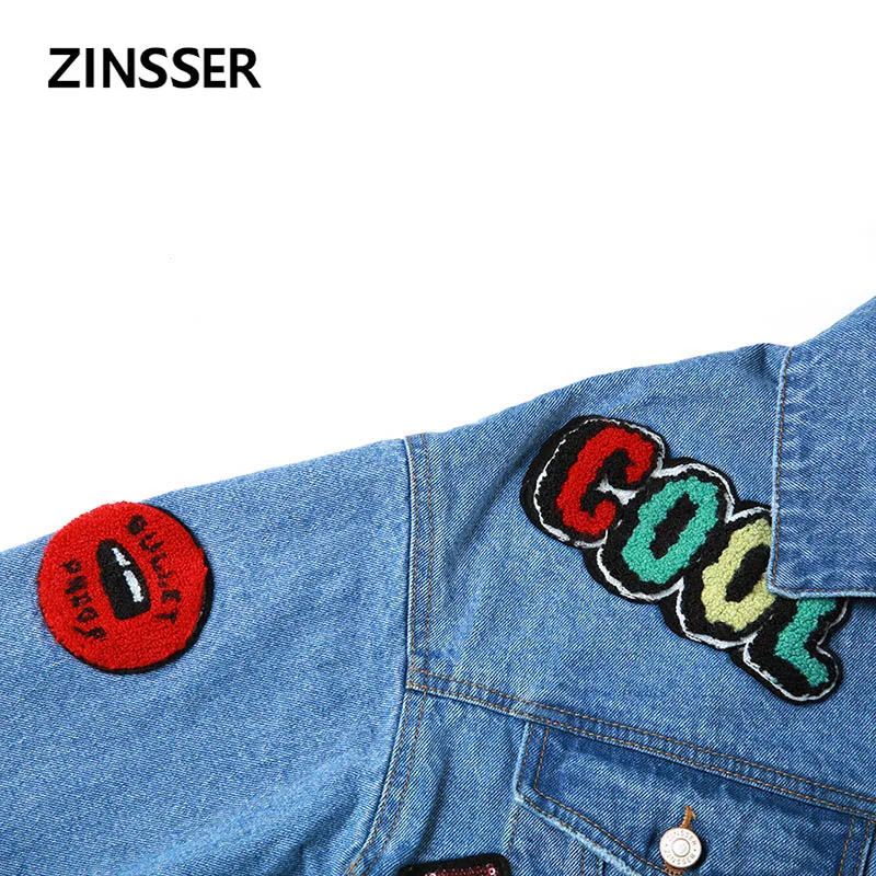 Осенне-зимняя женская джинсовая модная куртка оверсайз свободная повседневная с