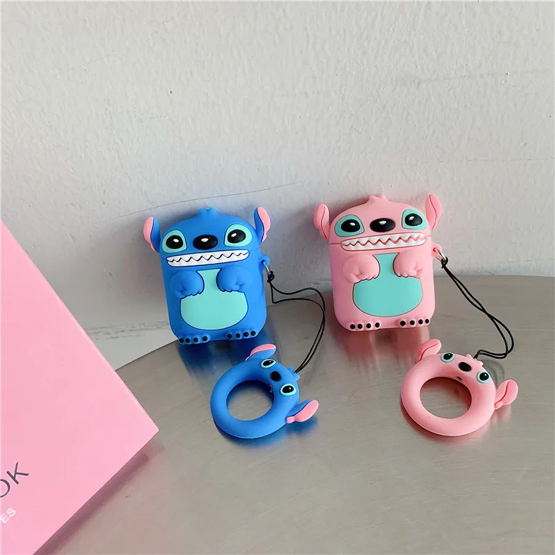 Чехол для airpods с мультяшным персонажем беспроводная гарнитура Bluetooth Airpods 1/2 милый
