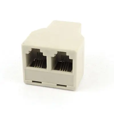 Разветвитель ADSL RJ45 4P4C с одним гнездом на двойной гнездовой разъем сетевой