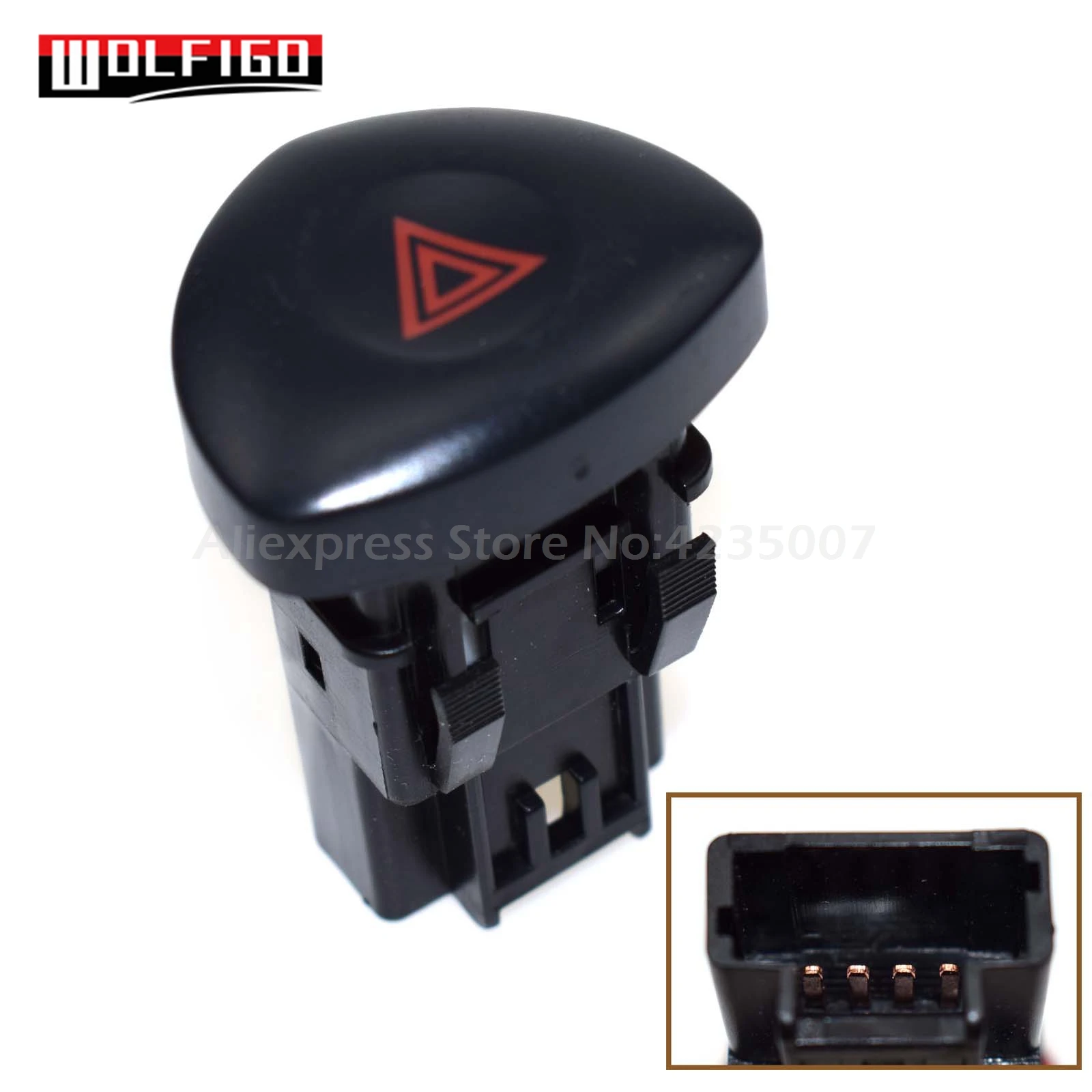 WOLFIGO аварийный мигатель предупреждающий переключатель подходит для Renault Clio II Mk 2